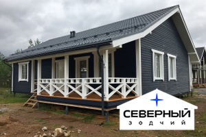 Каркасный дом 9х12м в комплектации Каркас без отделки.