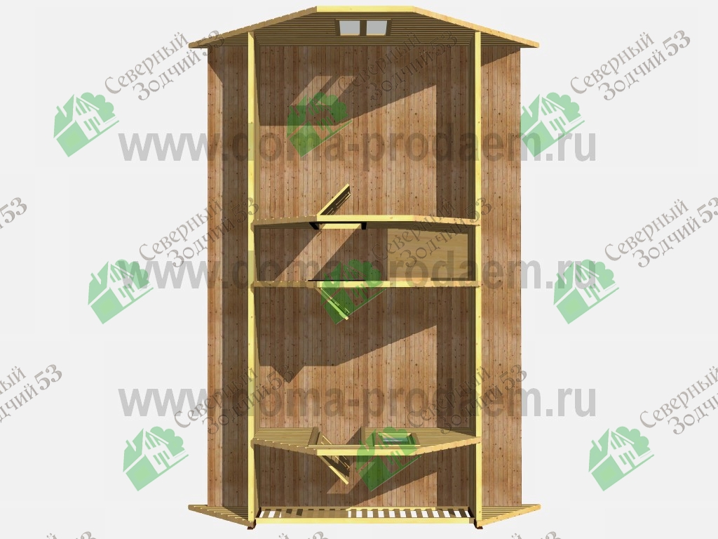 заказать сруб бани 6х9 с мансардой и террасой под ключ